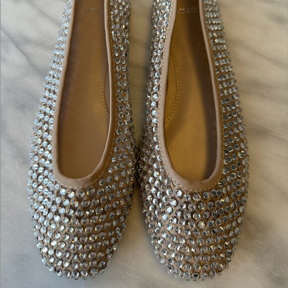 Never worn Mango rhinestone ballet flats size 7 - Picture 9 of 9